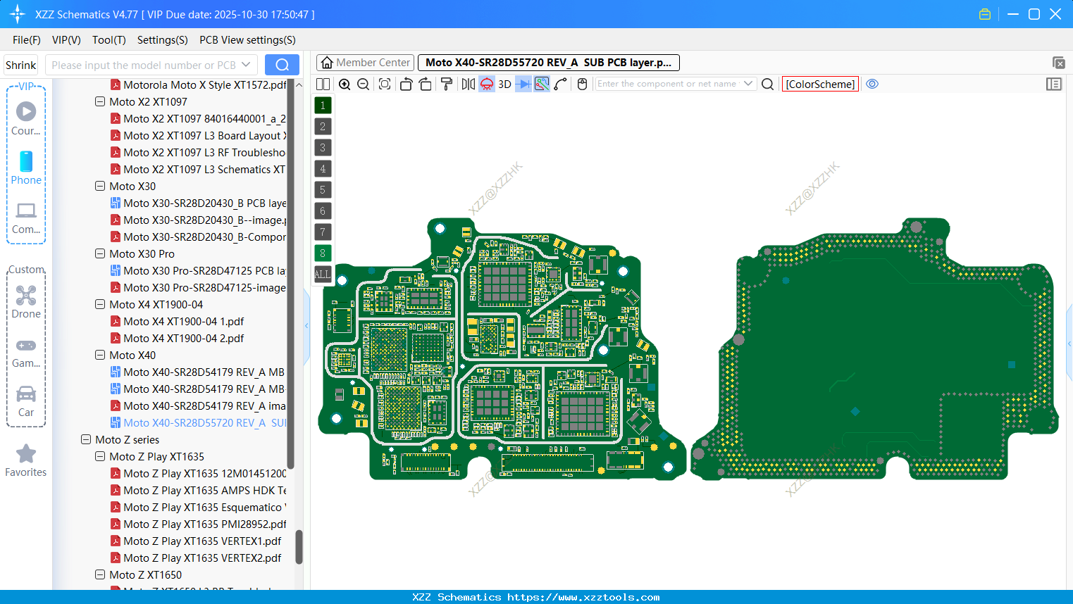 Motorola Moto X40-SR28D55720 REV_A SUB PCB Layer